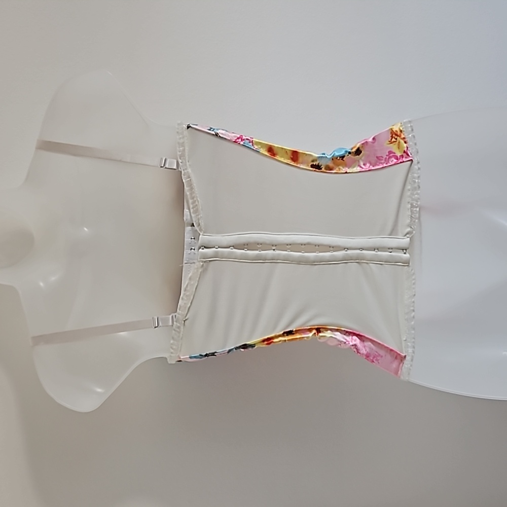 Privilege Corset Cami Top with Spaghetti Strap Slightly Padded Bra Inside Sz.S - Picture 4 of 6